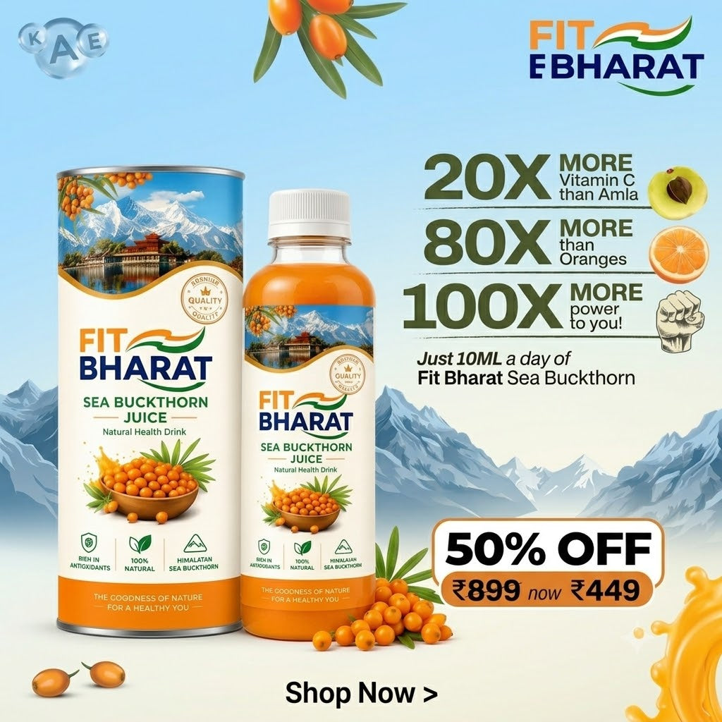Fit Bharat Sea Buckthorn Juice (Pulp) 500ml