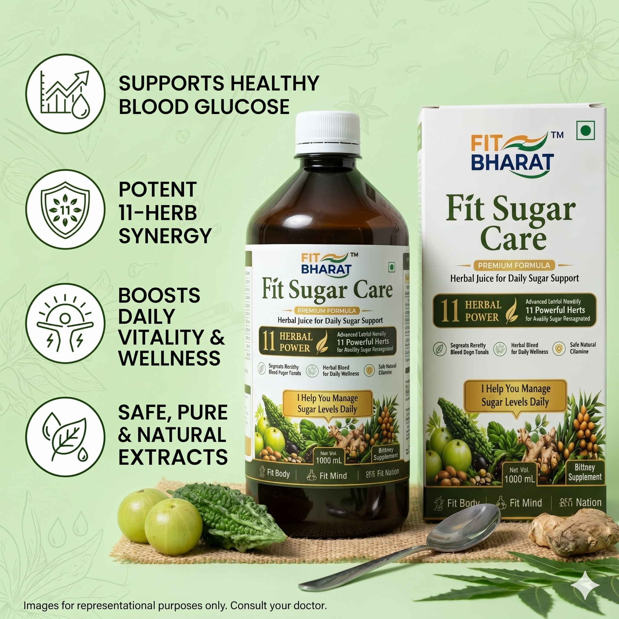 Fit Bharat Sugar Care Juice